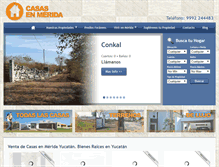Tablet Screenshot of casasenmerida.com.mx